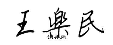 王正良王樂民行書個性簽名怎么寫