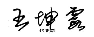 朱錫榮王坤霞草書個性簽名怎么寫