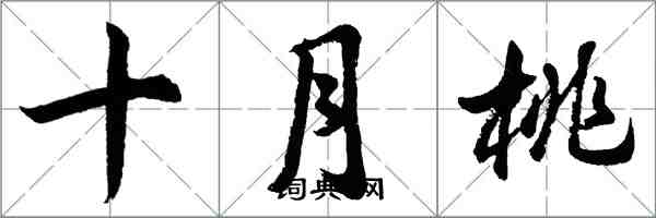 胡問遂十月桃行書怎么寫