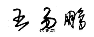 朱錫榮王易鵬草書個性簽名怎么寫