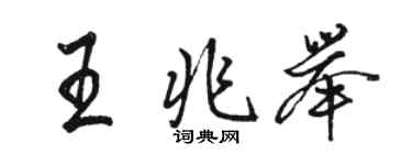 駱恆光王兆舉行書個性簽名怎么寫