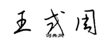 梁錦英王式周草書個性簽名怎么寫