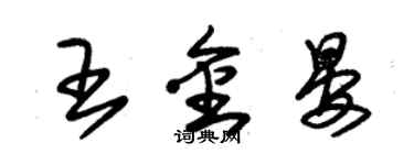 朱錫榮王金晏草書個性簽名怎么寫