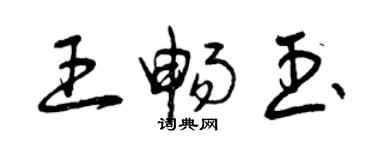 曾慶福王暢玉草書個性簽名怎么寫