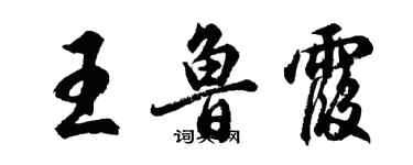 胡問遂王魯霞行書個性簽名怎么寫