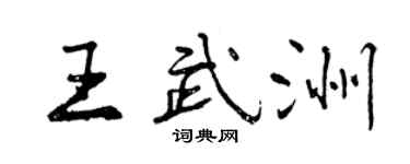 曾慶福王武洲行書個性簽名怎么寫