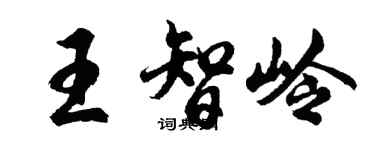 胡問遂王智嶺行書個性簽名怎么寫