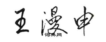 駱恆光王漫申行書個性簽名怎么寫