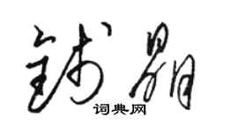 駱恆光錢晶草書個性簽名怎么寫