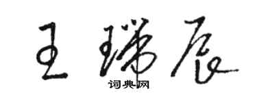 駱恆光王瑞辰草書個性簽名怎么寫