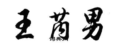 胡問遂王芮男行書個性簽名怎么寫