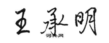 駱恆光王承明行書個性簽名怎么寫