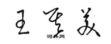 駱恆光王其美草書個性簽名怎么寫