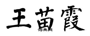 翁闓運王苗霞楷書個性簽名怎么寫