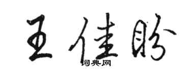 駱恆光王佳盼行書個性簽名怎么寫