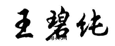 胡問遂王碧純行書個性簽名怎么寫