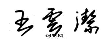 朱錫榮王雲潔草書個性簽名怎么寫