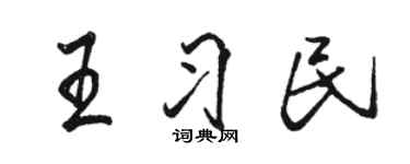 駱恆光王習民行書個性簽名怎么寫