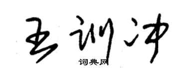 朱錫榮王訓沖草書個性簽名怎么寫