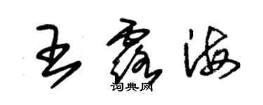 朱錫榮王露海草書個性簽名怎么寫