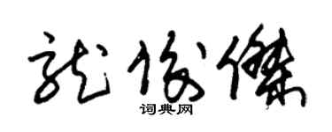 朱錫榮龍俊傑草書個性簽名怎么寫