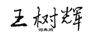 曾慶福王樹輝行書個性簽名怎么寫
