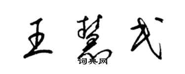 梁錦英王慧民草書個性簽名怎么寫