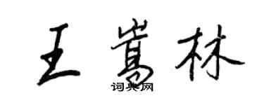 王正良王嵩林行書個性簽名怎么寫