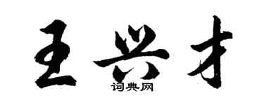 胡問遂王興才行書個性簽名怎么寫