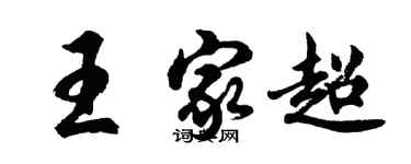 胡問遂王家超行書個性簽名怎么寫