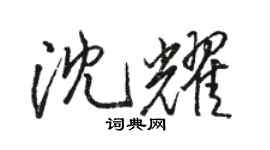 駱恆光沈耀行書個性簽名怎么寫