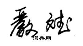 朱錫榮嚴斌草書個性簽名怎么寫