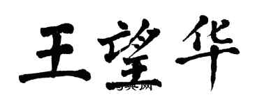 翁闓運王望華楷書個性簽名怎么寫