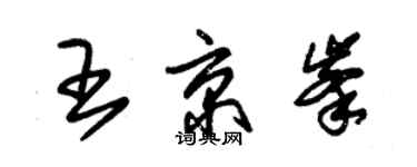 朱錫榮王京峰草書個性簽名怎么寫