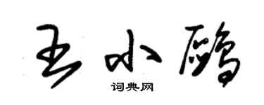 朱錫榮王小鷗草書個性簽名怎么寫