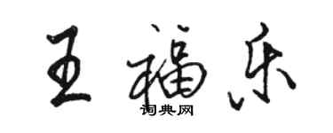 駱恆光王福樂行書個性簽名怎么寫