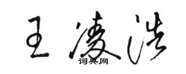 駱恆光王凌浩草書個性簽名怎么寫