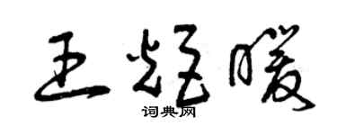 曾慶福王炬暖草書個性簽名怎么寫