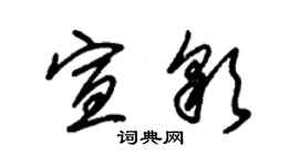 朱錫榮宣彩草書個性簽名怎么寫