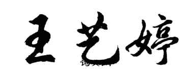 胡問遂王藝婷行書個性簽名怎么寫