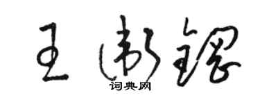 駱恆光王衛鋼草書個性簽名怎么寫