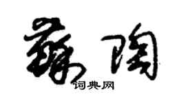 朱錫榮蘇陶草書個性簽名怎么寫