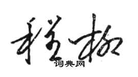 駱恆光程柳草書個性簽名怎么寫