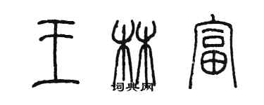 陳墨王林富篆書個性簽名怎么寫