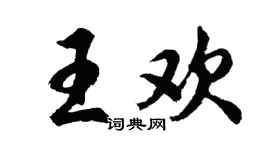 胡問遂王歡行書個性簽名怎么寫