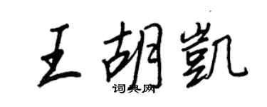 王正良王胡凱行書個性簽名怎么寫