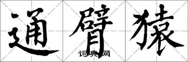 翁闓運通臂猿楷書怎么寫