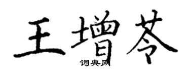 丁謙王增苓楷書個性簽名怎么寫