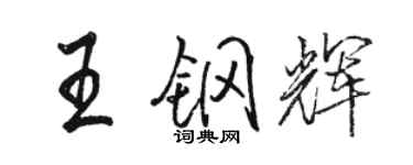 駱恆光王鋼輝行書個性簽名怎么寫