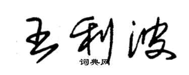 朱錫榮王利波草書個性簽名怎么寫